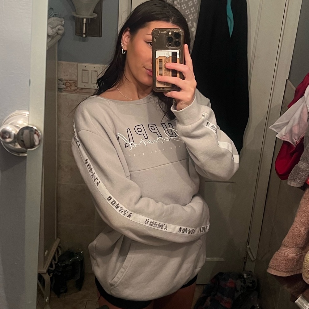 gray supply and demand hoodie